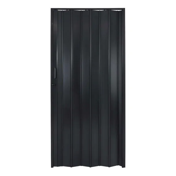 Porta Sanfonada Com Trinco Pvc 72x210cm Preto Bcf Foto 1
