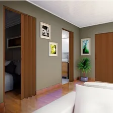 Porta Sanfonada Pvc Polifort 210cmx60cm Mogno Bwt Foto mini 4