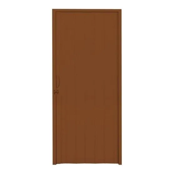 Porta Sanfonada Pvc Polifort 210cmx60cm Mogno Bwt Foto 1