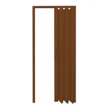 Porta Sanfonada Pvc Polifort 210cmx60cm Mogno Bwt Foto mini 2
