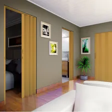 Porta Sanfonada Pvc Polifort 210cmx70cm Cerejeira H Cor Madeira Foto mini 4