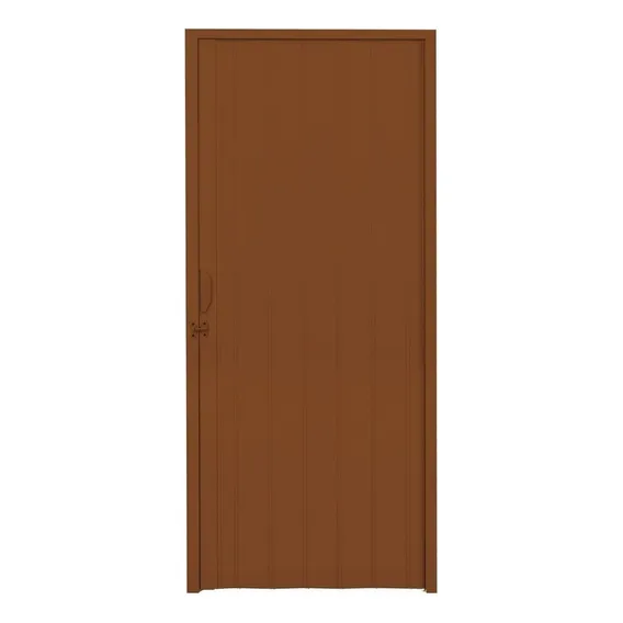 Porta Sanfonada Pvc Polifort 210cmx70cm Mogno Cwt Cor Madeira Foto 1