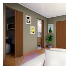 Porta Sanfonada Pvc Polifort 210cmx80cm Mogno D Cor Madeira Foto mini 4