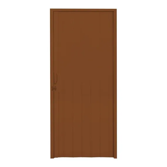 Porta Sanfonada Pvc Polifort 210cmx90cm Mogno Ewt Cor Madeira Foto 1