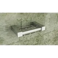 Porta Shampoo Aço Inox Com Base De Acrílico Foto mini  3