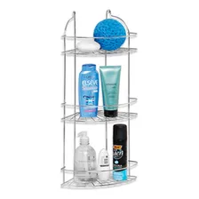 Porta Shampoo Cantoneira Em Aço Cromado Tripla Organizador Foto  mini 1