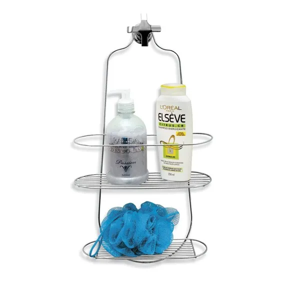 Porta Shampoo Duplo Cromado Foto 1