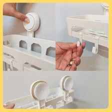Porta Shampoo Sabonete Suporte Ventosa Parede Banheiro Foto mini  3