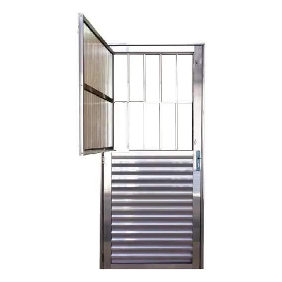 Porta Social Palheta De Alumínio 210 X 90cm Linha 25 Jhwt Foto 1