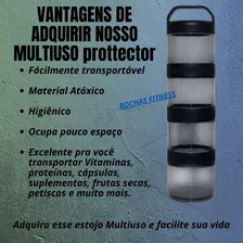 Porta Suplementos Acoplável Pó/capsulas Multi Uso Prottect Foto mini  2