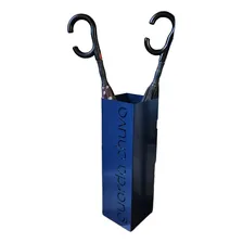 Porta Suporte Guarda-chuva Vazado Preto Cor Azul Escrito Foto mini  2