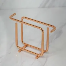 Porta Suporte Guardanapos Pequenos Rosé Gold 1192rg Future Cor Amarelo Foto mini  3