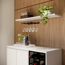 Porta Taças Vinho Parede Preto Até 4 Taças Direto Fábrica Foto mini 4