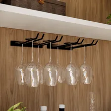 Porta Taças Vinho Parede Preto Até 4 Taças Direto Fábrica Foto mini  3