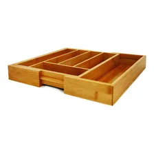 Porta Talher Ajustável Para Gaveta Bambu Top Organiza Foto mini 1