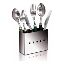 Porta Talheres Aço Inox - Colher Faca Garfo Escorredor Pia Foto mini 2