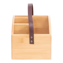 Porta Talheres Com Alça Em Couro Ecokitchen Bambu Mimo Style Foto mini 4