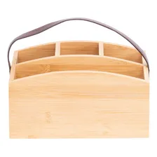 Porta Talheres Com Alça Em Couro Ecokitchen Bambu Mimo Style Foto mini 3