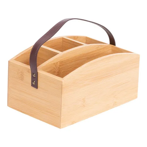 Porta Talheres Com Alça Em Couro Ecokitchen Bambu Mimo Style Foto 1