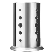 Porta Talheres De Inox Redondo Escorredor Vazado Cozinha Foto  mini 1