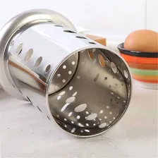 Porta Talheres Escorredor Inox Vazado Cozinha Foto mini 3