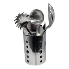 Porta Talheres Escorredor Utensílios Aço Inox 12x15cm Jjb Foto mini 3