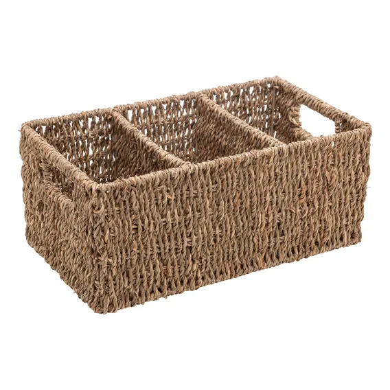Porta Talheres Organizador De Sisal 33x19x14cm Wolff Cor Marrom Foto 1