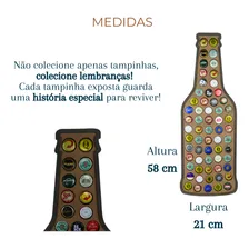Porta Tampinhas De Cerveja Garrafa Decoração 62 Tampinhas Foto mini 4