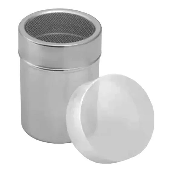 Porta Tempero Com Tampa Em Aço Inox Attuale 320ml Cor Cinza Foto 1