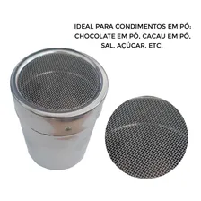 Porta Tempero Com Tampa Em Aço Inox Attuale 320ml Cor Cinza Foto mini  2