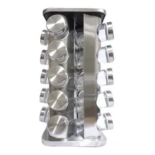 Porta Tempero Condimento Giratório Com 20 Potes Em Aço Inox Foto mini 2