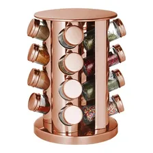 Porta Tempero Inox Rose Giratório 16 Potes Foto mini  3