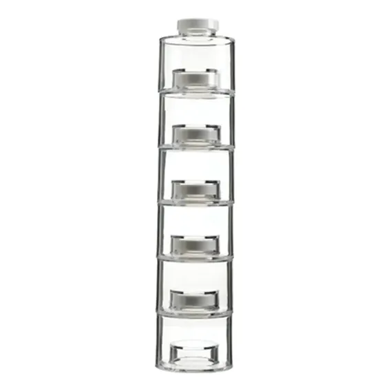 Porta Temperos Condimentos Empilhável Torre 6 Peças Foto 1