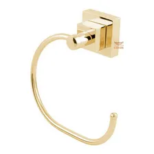 Porta Toalha Argola Luxo Dourado Foto mini 1