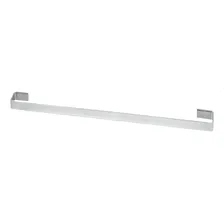 Porta Toalha Banho 80cm Inox Alumínio Quadrado Luxo Cromado Foto  mini 1