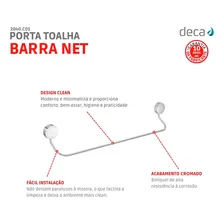 Porta Toalha Barra Net 2040 Cromado Deca Foto mini 4