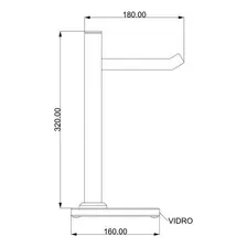 Porta Toalha De Bancada Inox Premium Pr4081 Ducon Metais Cor Cromado Foto mini  3