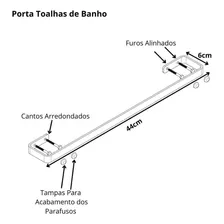 Porta Toalha De Banho Cromado Foto mini 3