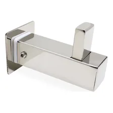 Porta Toalha De Rosto Cabide Simples Inox Luxo - Polido Cor Prateado Foto mini 2