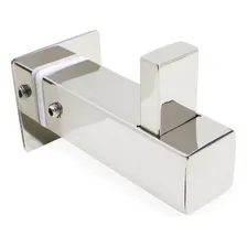 Porta Toalha De Rosto Cabide Simples Inox Luxo - Polido Cor Prateado Foto mini 1
