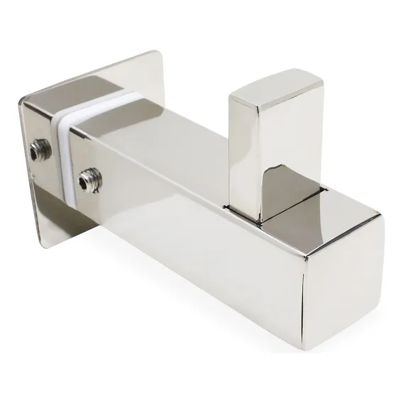 Porta Toalha De Rosto Cabide Simples Inox Luxo - Polido Cor Prateado Foto 1