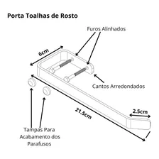 Porta Toalha De Rosto Quadrado Cromado Foto mini 1