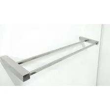 Porta Toalha Duplo 40cm Aço Inox - Ilhéus - Escovado Foto mini 1