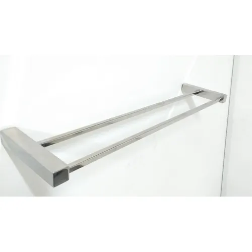Porta Toalha Duplo 40cm Aço Inox - Ilhéus - Escovado Foto 1