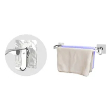 Porta Toalha Suporte Duplo Toalheiro 60cm AlumÃnio C/ventosa Foto mini 2
