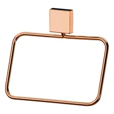 Porta Toalha Toalheiro Argola 18 Cm Parede Rosé Gold Future Foto mini 2