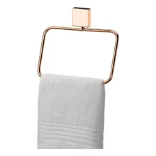 Porta Toalha Toalheiro Argola 18 Cm Parede Rosé Gold Future Foto mini 1