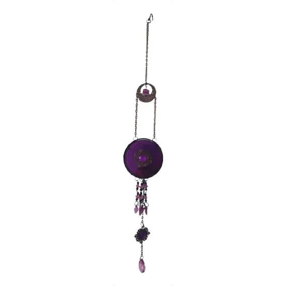 Porta Vela Suspenso Roxo - Altura 67cm Foto 1