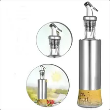 Porta Vinagre Azeite Em Vidro Aço Inox Bico Dosador 500ml Foto mini 1