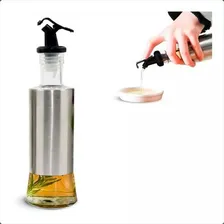 Porta Vinagre Azeite Em Vidro Aço Inox Bico Dosador 500ml Foto mini 3